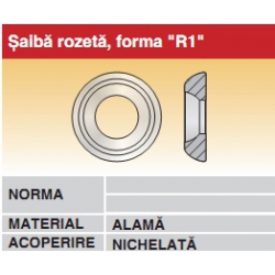Saiba rozeta forma R1 alama nichelata